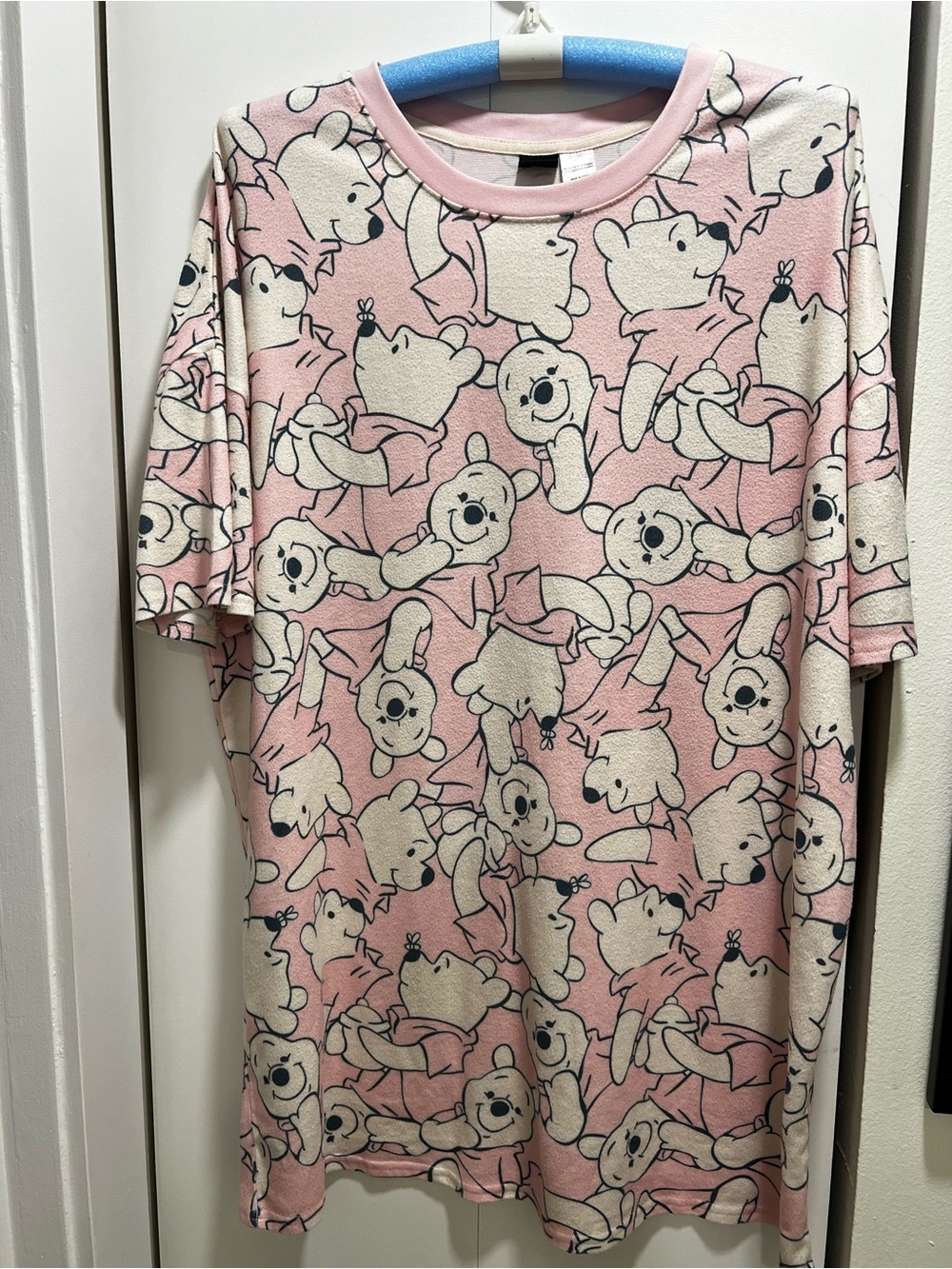Disney Winnie the Pooh Pink Oversized Night Shirt Dress Sz XL - Picture 3 of 3